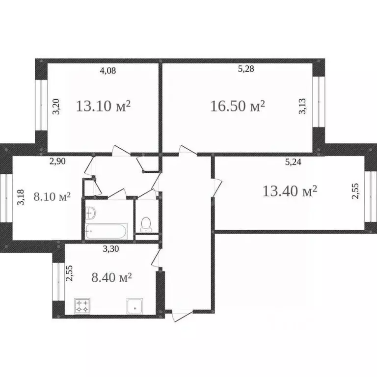4-к кв. Белгородская область, Белгород ул. Щорса, 45а (92.6 м) - Фото 2