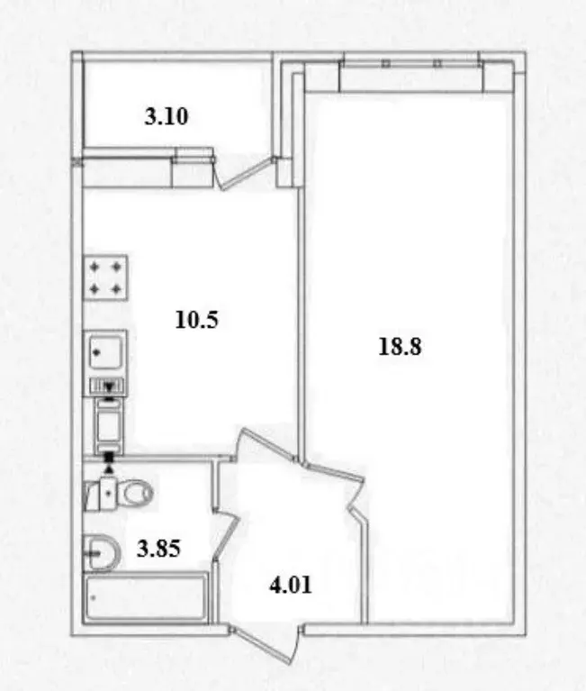Продаётся 1-к квартира, 36.9 м - Фото 1