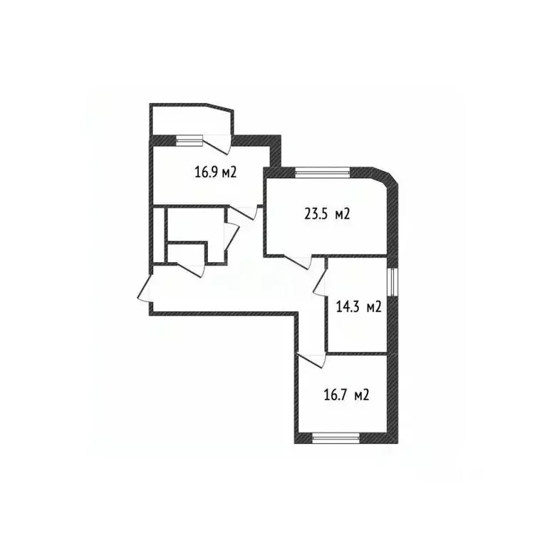3-к кв. Белгородская область, Белгород Свято-Троицкий бул., 15 (108.8 ... - Фото 2
