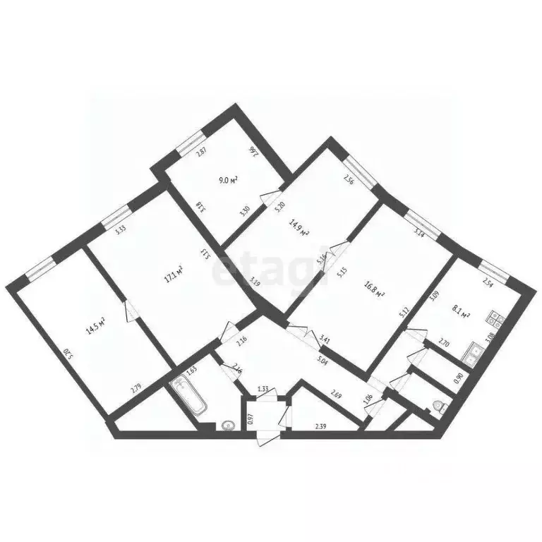 4-к кв. Красноярский край, Норильск Ленинский просп., 10 (102.7 м) - Фото 1