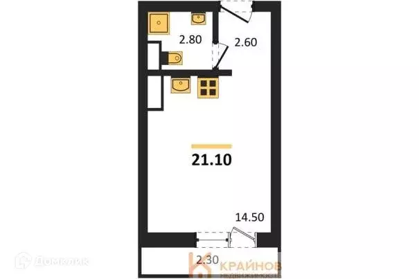 Продаётся квартира-студия, 21.1 м - Фото 0