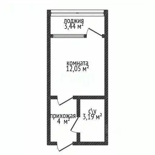 Студия Адыгея, Майкоп ул. К.А. Васильева, 1к4 (21.0 м) - Фото 2