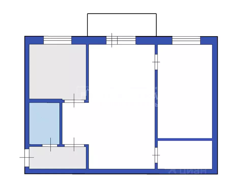 2-к кв. Кемеровская область, Кемерово Кузнецкий просп., 64 (40.5 м) - Фото 2