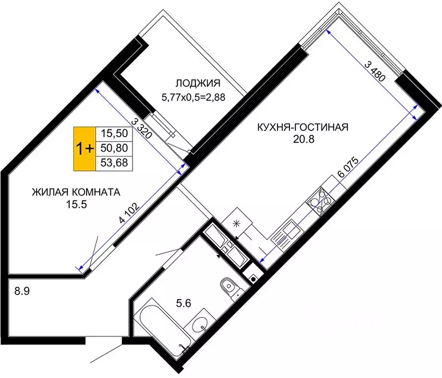 1-к кв. Краснодарский край, Краснодар 2-я Площадка мкр, ул. Ветеранов, ... - Фото 0