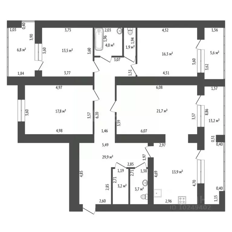 4-к кв. Башкортостан, Уфа Новомостовая ул., 8 (126.8 м) - Фото 2