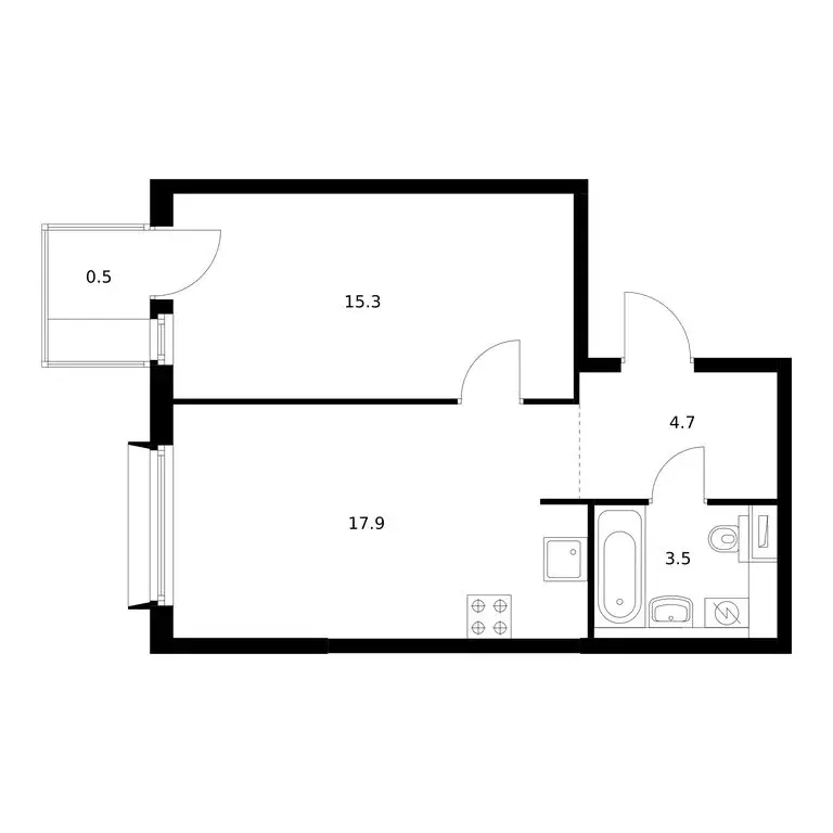 1-комнатная квартира: Владивосток, улица Басаргина, 2 (41.9 м) - Фото 0