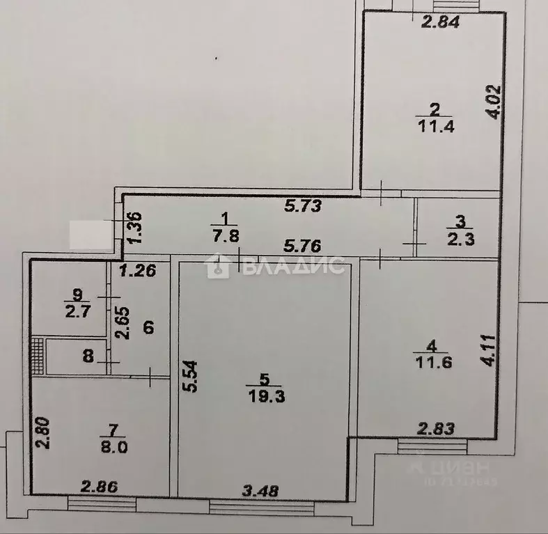 3-к кв. Воронежская область, Воронеж ул. 9 Января, 233/27 (67.4 м) - Фото 1