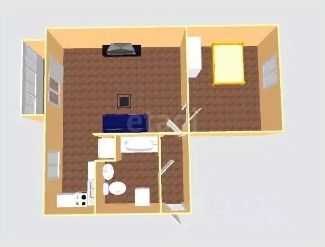 2-к кв. Сахалинская область, Южно-Сахалинск городской округ, с. ... - Фото 2