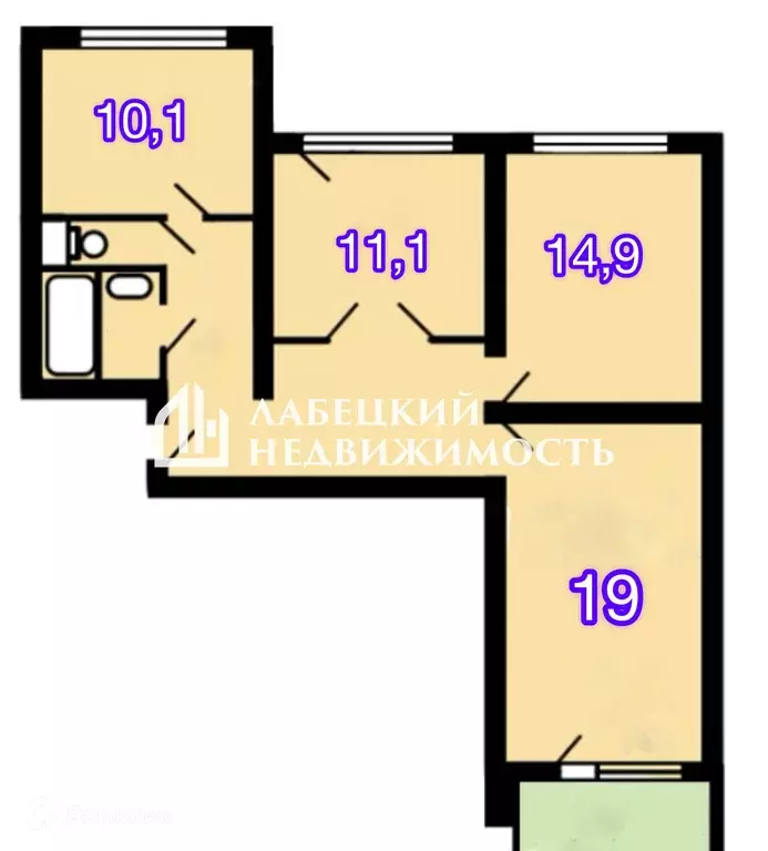 Продаётся 3-к квартира, 74.2 м - Фото 1