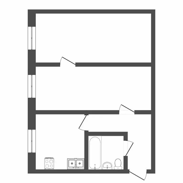 2-комнатная квартира: Заводоуковск, Шоссейная улица, 4 (42.7 м) - Фото 1
