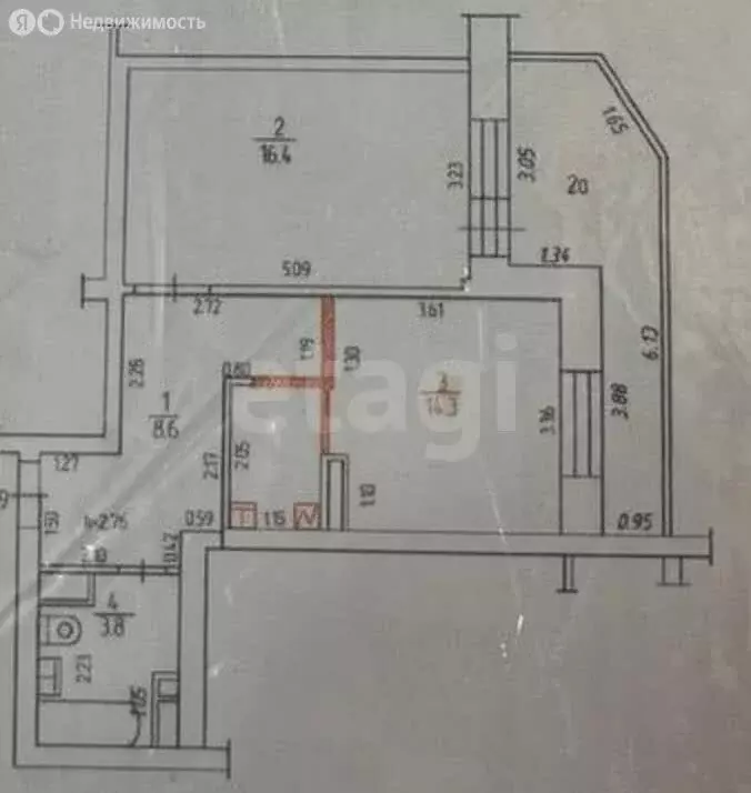 1-комнатная квартира: Ижевск, улица Архитектора П.П. Берша, 32 (43.1 ... - Фото 1