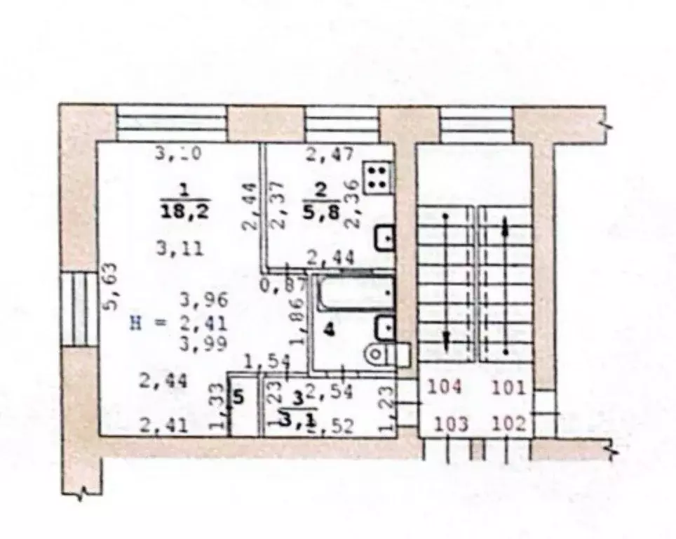 1-к кв. Свердловская область, Екатеринбург ул. Заводская, 12 (30.9 м) - Фото 2