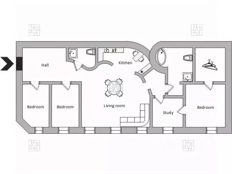 5-к кв. Москва Армянский пер., 7 (130.0 м) - Фото 2
