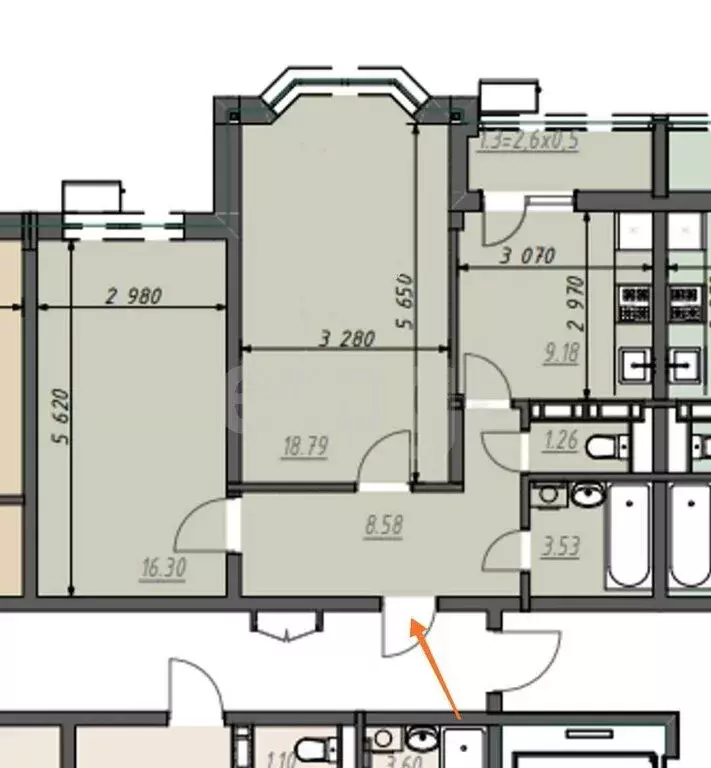 2-комнатная квартира: Анапа, улица Крылова, 13к2 (60.8 м) - Фото 1