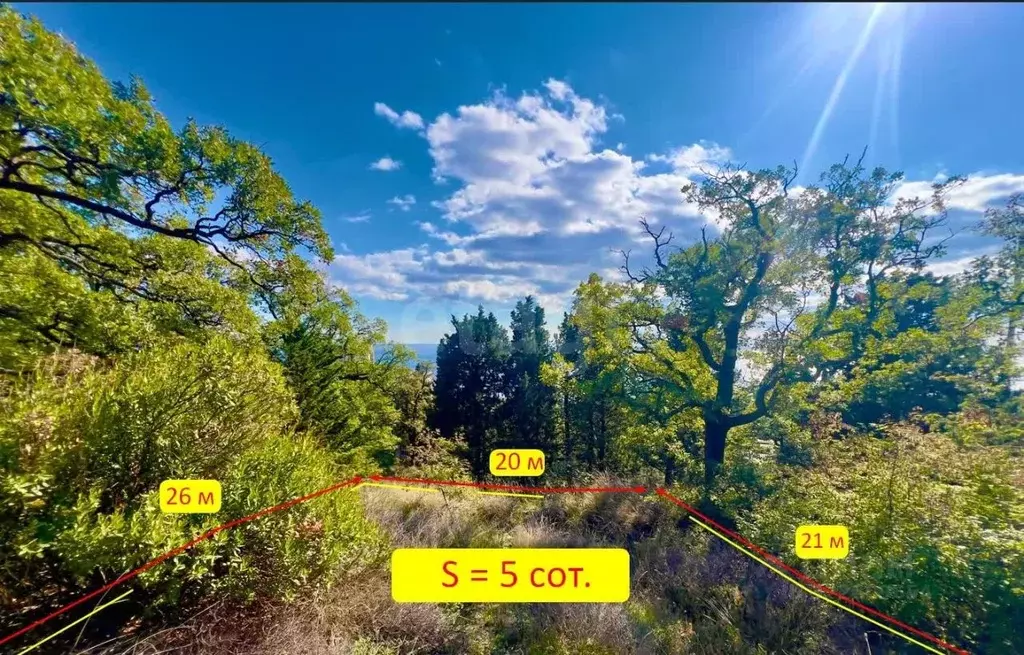 Участок в Крым, Ялта муниципальный округ, Кореиз пгт ш. Алупкинское ... - Фото 1