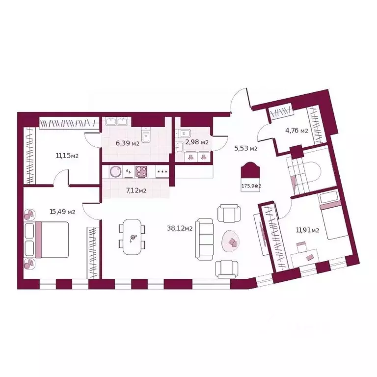 2-к кв. Тюменская область, Тюмень ул. Герцена, 33 (175.94 м) - Фото 0