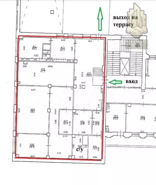 Офис у метро «Горный институт  от 200 до 1000 м2 - Фото 0