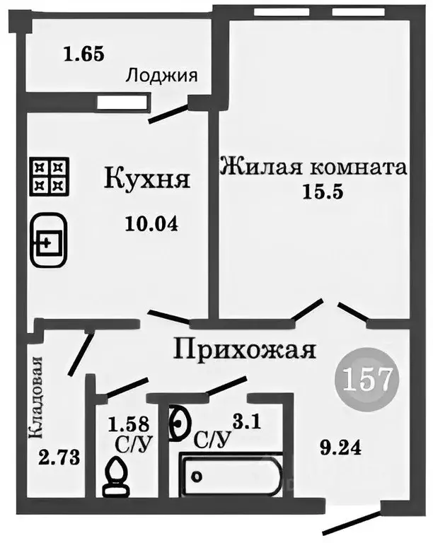 1-к кв. Калининградская область, Калининград ул. Александра Суворова, ... - Фото 2