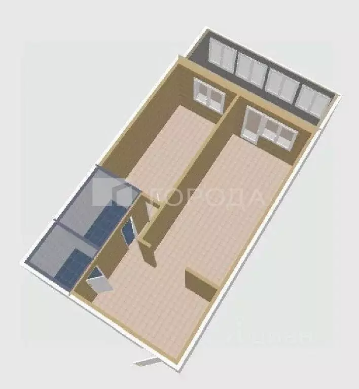 1-к кв. Томская область, Томск тракт Иркутский, 183/2 (37.3 м) - Фото 1