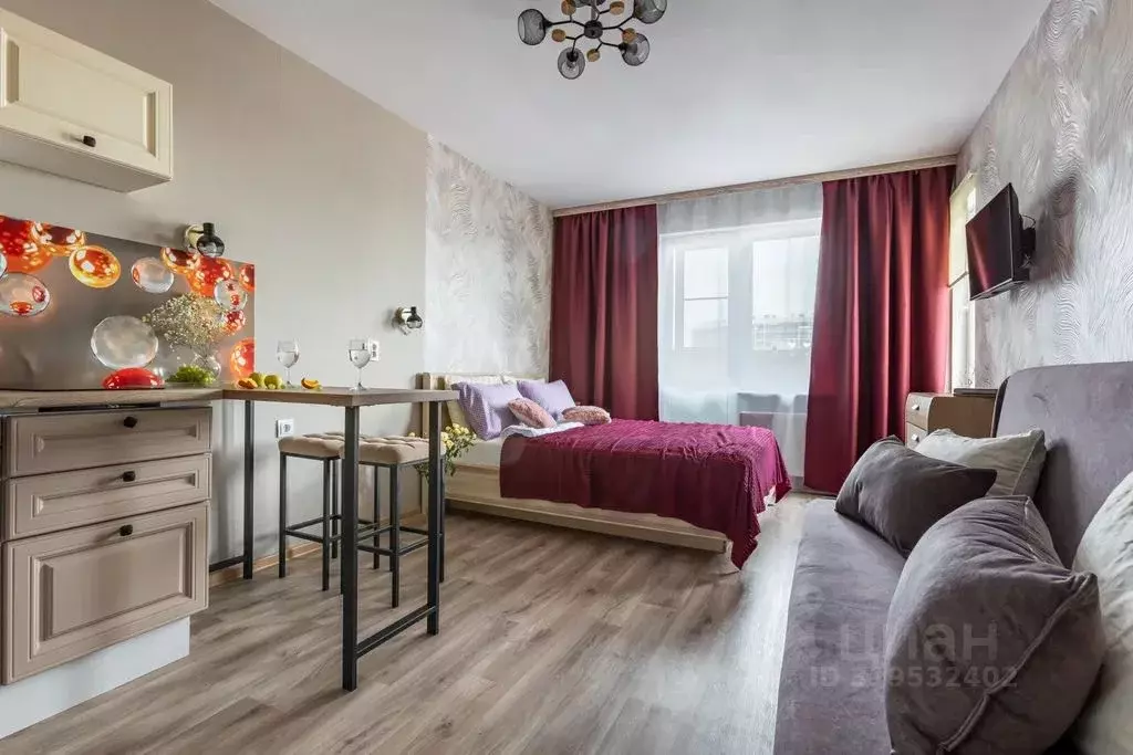 Студия Санкт-Петербург ул. Бабушкина, 84к2 (24.0 м) - Фото 0