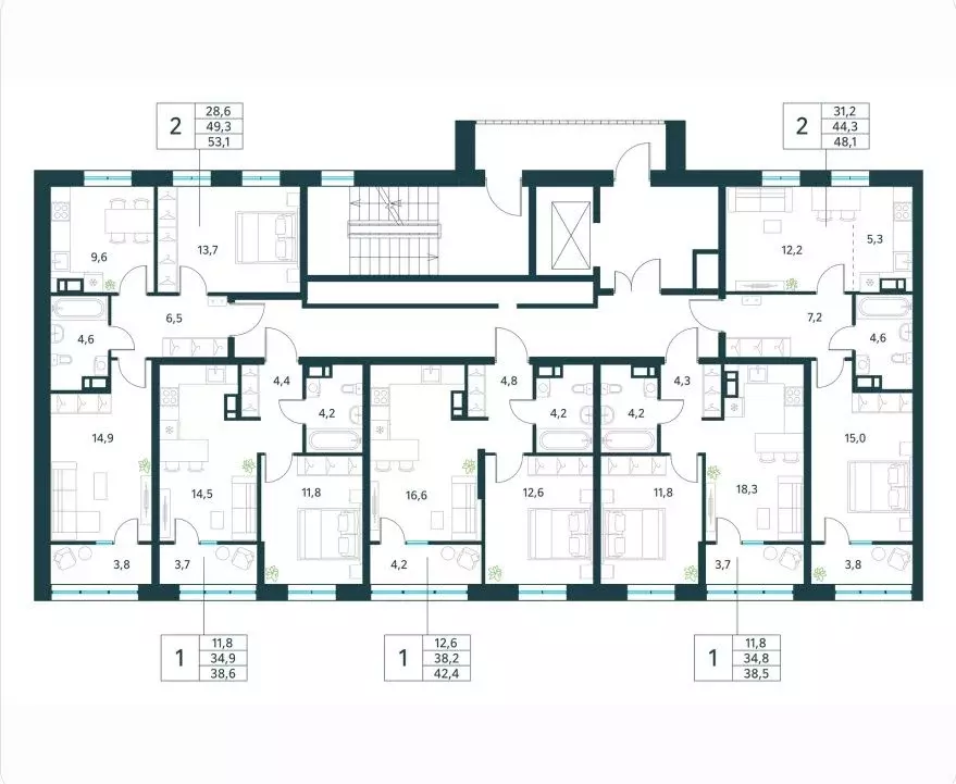 1-к кв. Забайкальский край, Чита Хороший мкр,  (38.5 м) - Фото 2