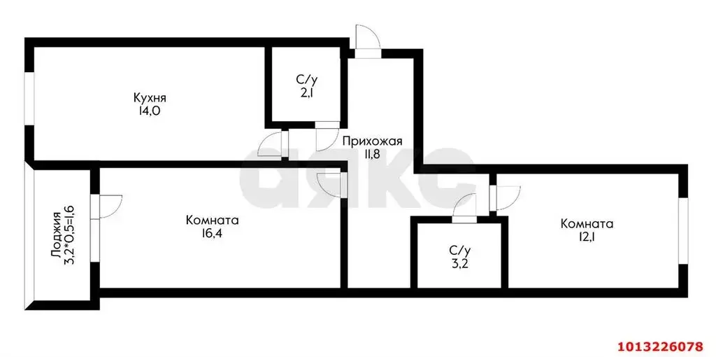 2-комнатная квартира: Краснодар, Тепличная улица, 62/1к3 (61.4 м) - Фото 0