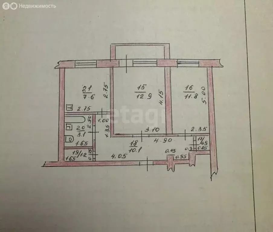2-комнатная квартира: Габишево, Октябрьская улица, 5 (47.6 м) - Фото 1