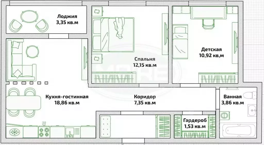 2-к кв. Калининградская область, Гурьевск пер. Байдукова, 4 (58.0 м) - Фото 0