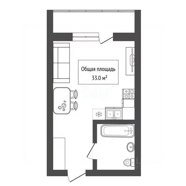 Студия Алтай, Горно-Алтайск ул. Осипенко (33.0 м) - Фото 2