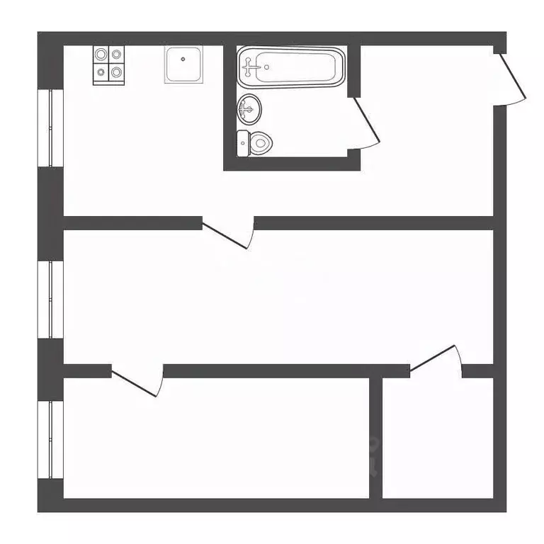 2-к кв. Тульская область, Киреевск ул. Льва Толстого, 26 (44.0 м) - Фото 2