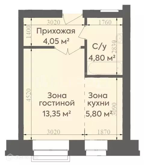 Продаётся квартира-студия, 28 м - Фото 0