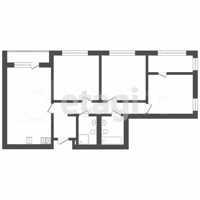 3-к. квартира, 80,6 м, 2/10 эт. - Фото 0