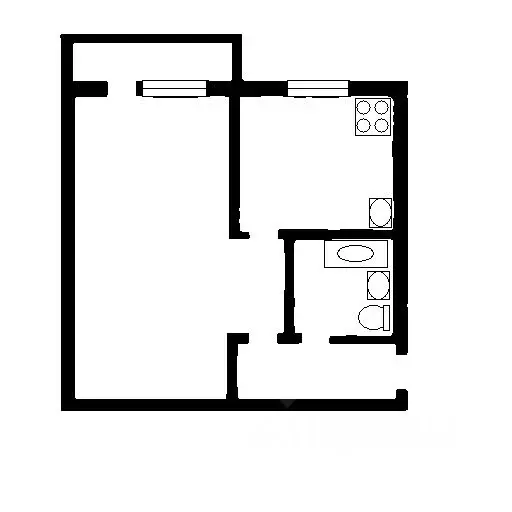 1-к кв. Ульяновская область, Димитровград Алтайская ул., 49 (38.9 м) - Фото 1