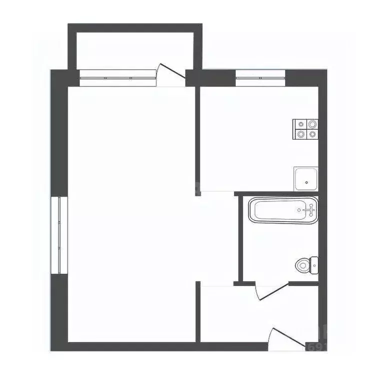 1-к кв. Кемеровская область, Прокопьевск ул. Шишкина, 16 (31.0 м) - Фото 2