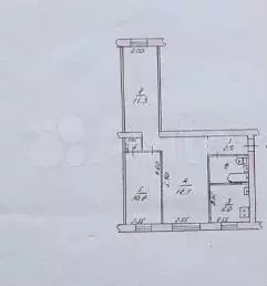 3-к. квартира, 55,3 м, 1/3 эт. - Фото 0