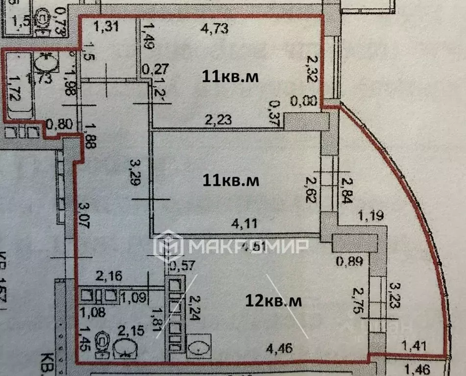 2-к кв. Кировская область, Киров ул. Калинина, 40 (58.0 м) - Фото 2
