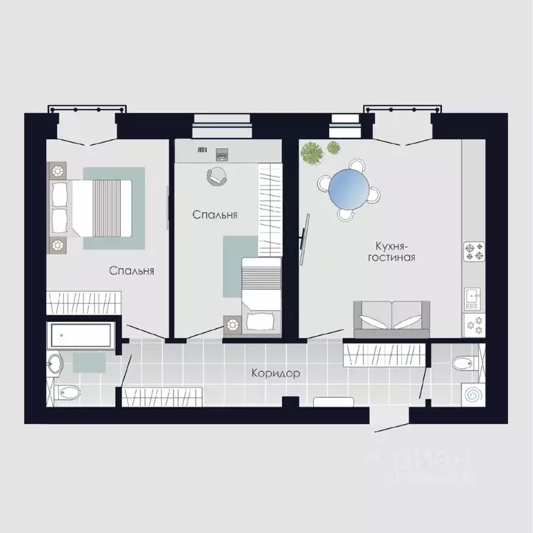 2-к кв. Оренбургская область, Оренбургский район, пос. Пригородный, ... - Фото 1