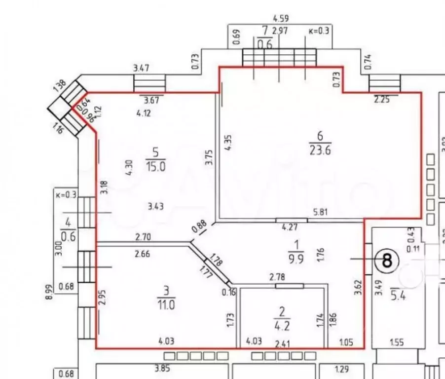 2-к кв. Калининградская область, Зеленоградск ул. Приморская (67.7 м) - Фото 2