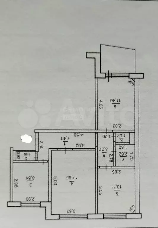 3-к. квартира, 64 м, 1/9 эт. - Фото 0