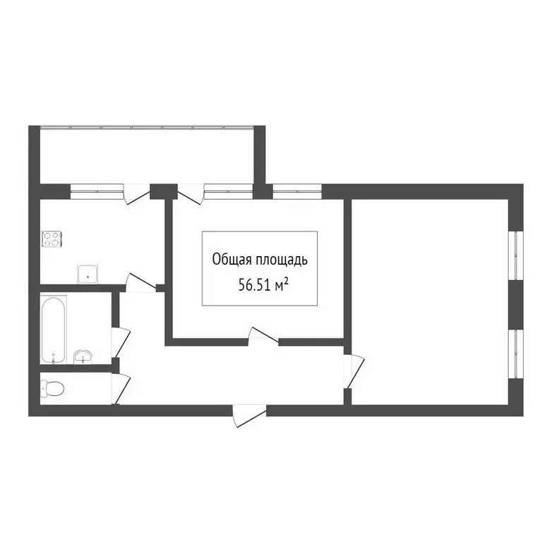 2-комнатная квартира: Томск, Береговая улица, 7 (63 м) - Фото 0