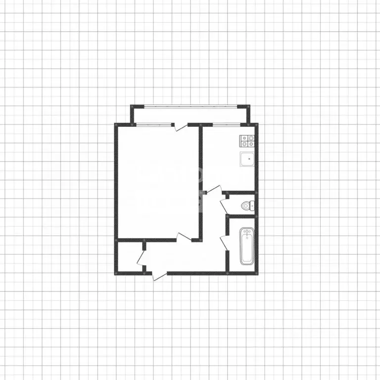 1-к кв. Липецкая область, Липецк Московская ул., 151 (34.8 м) - Фото 2
