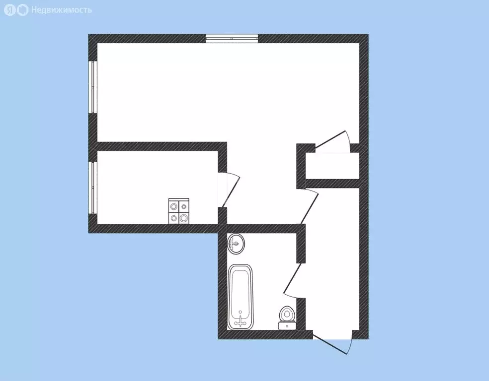 1-комнатная квартира: Черкесск, Красноармейская улица, 41 (30.9 м) - Фото 1