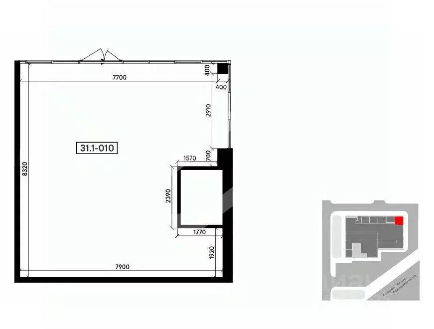 Торговая площадь в Москва № 173 кв-л,  (62 м) - Фото 1