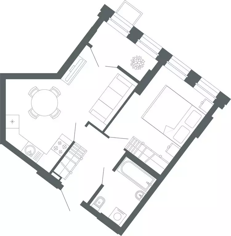 1-комнатная квартира: Екатеринбург, улица Мира, 47/6 (45.4 м) - Фото 0