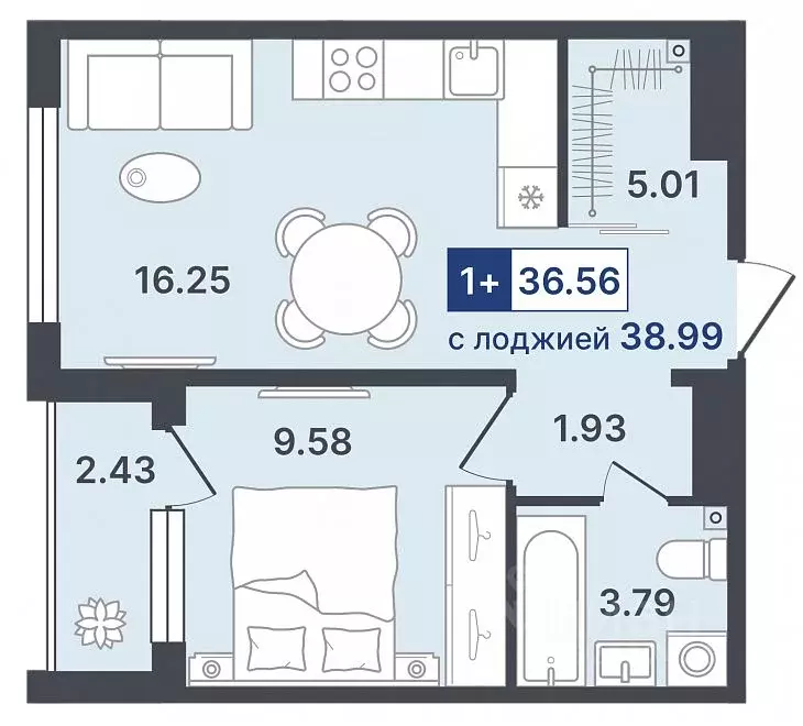 1-к кв. Тюменская область, Тюмень Гилевский жилрайон, Эпитеты жилой ... - Фото 1