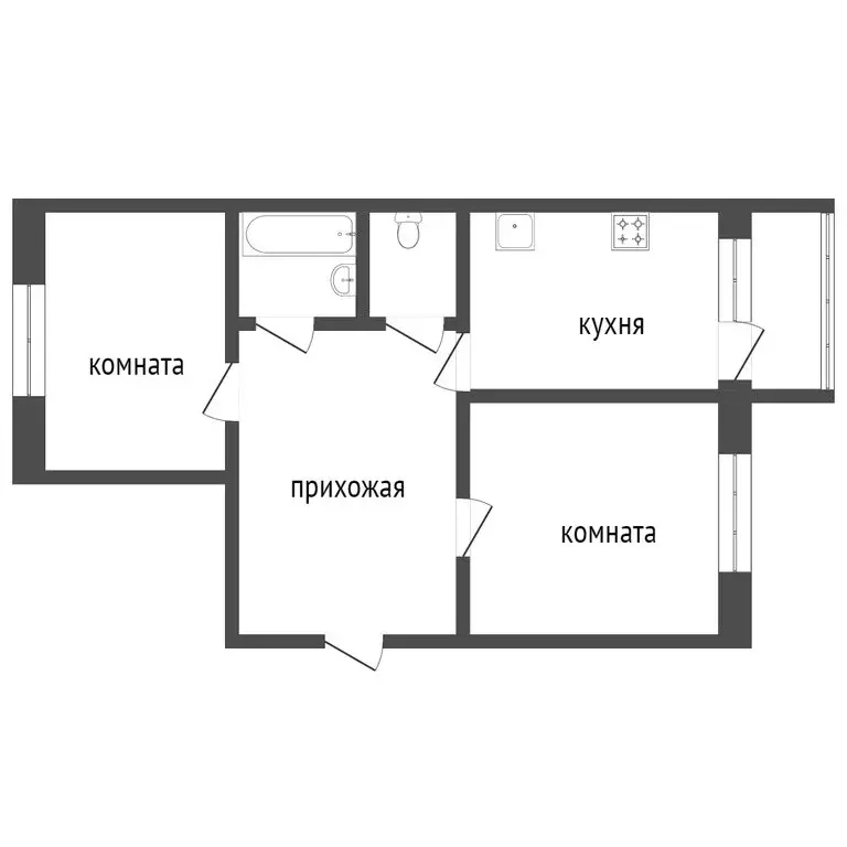 2-комнатная квартира: Курган, жилой район Заозёрный, 3-й микрорайон, ... - Фото 1