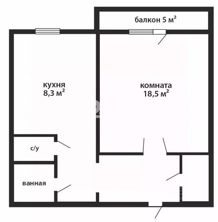 1-к кв. Челябинская область, Челябинск ул. 2-я Эльтонская, 40А (45.0 ... - Фото 2