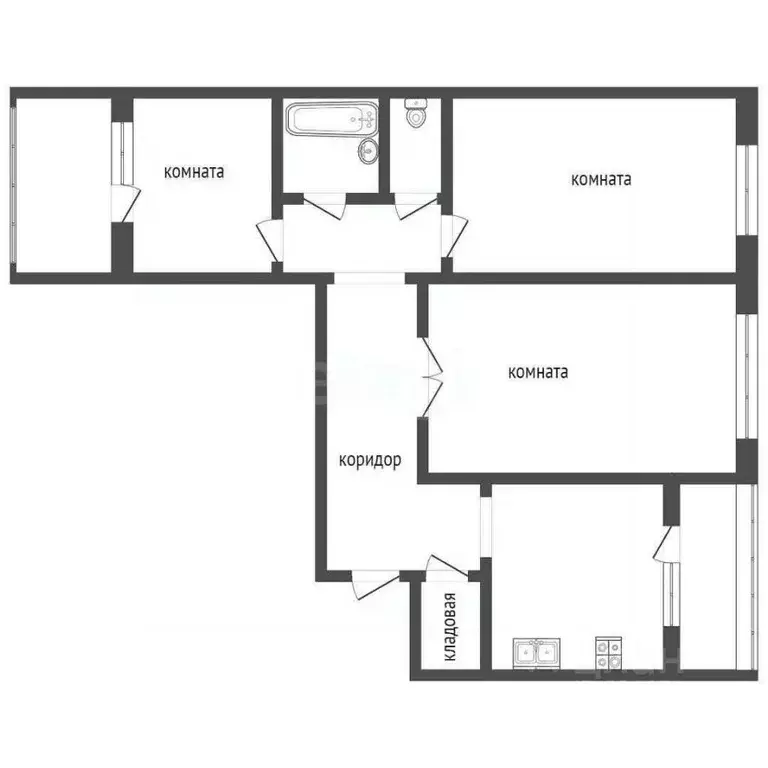 3-к кв. Московская область, Воскресенский район, Белоозерский пгт ... - Фото 1