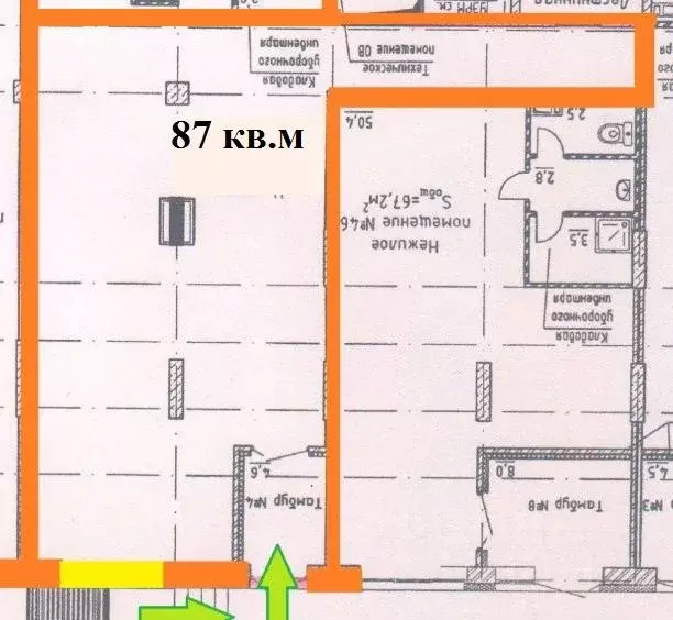 Торговая площадь в Орловская область, Орел ул. 8 Марта, 10 (89 м) - Фото 2