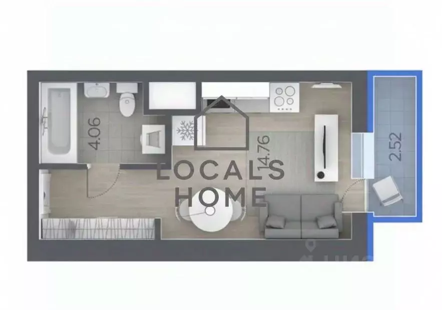 Студия Рязанская область, Рязанский муниципальный округ, с. Дядьково ... - Фото 1